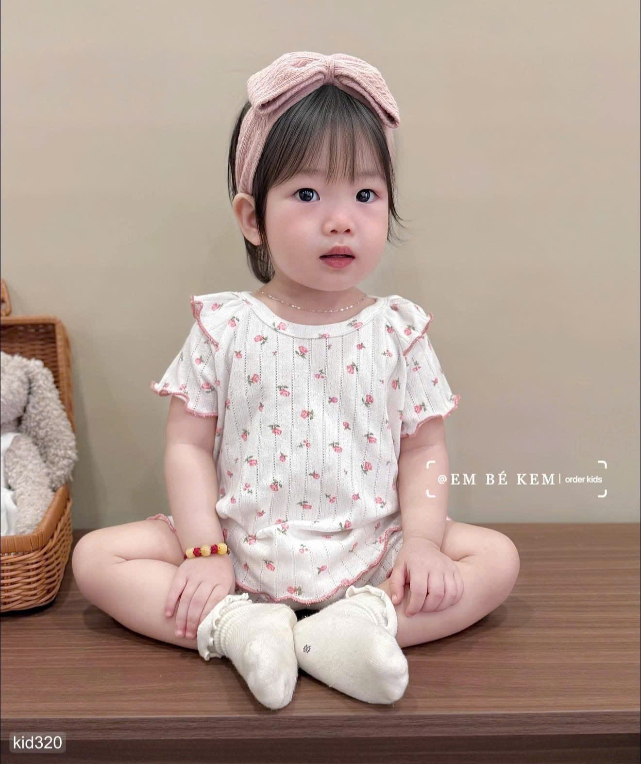 HCS Sét hoa hồng nhí thông hơi cho bé sz 1 ( 8-10kg)