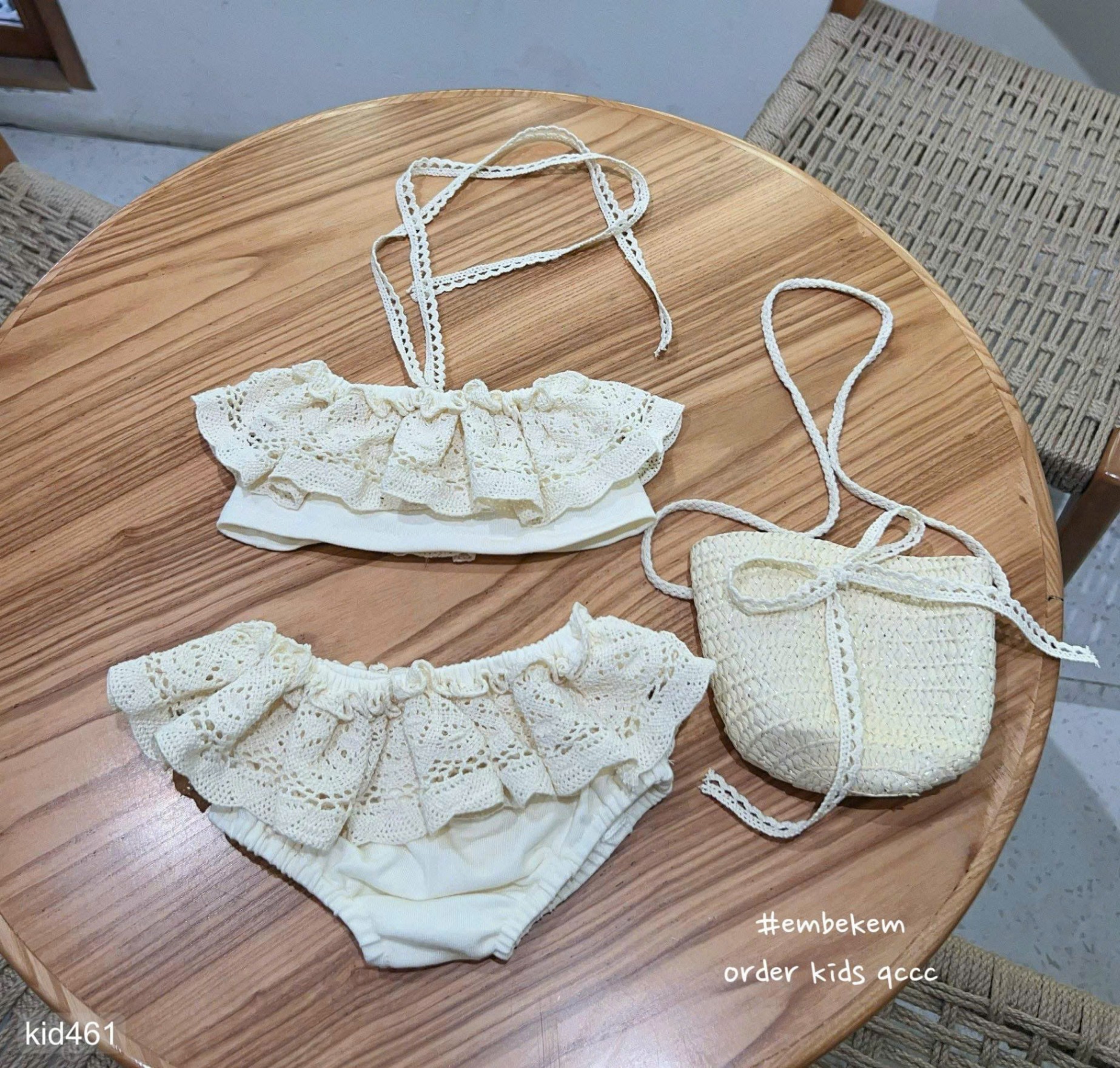 HCS Sét bộ BIkini 2 mảnh kèm túi cho bé