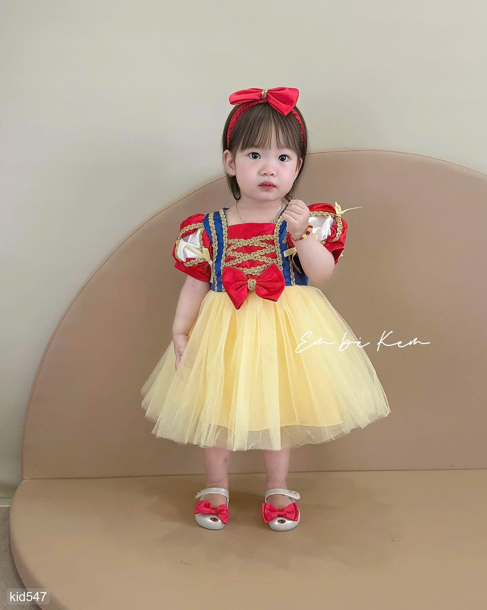 HCS Sét váy Bạch Tuyết kèm turban lẻ sz S ( 7-9kg)