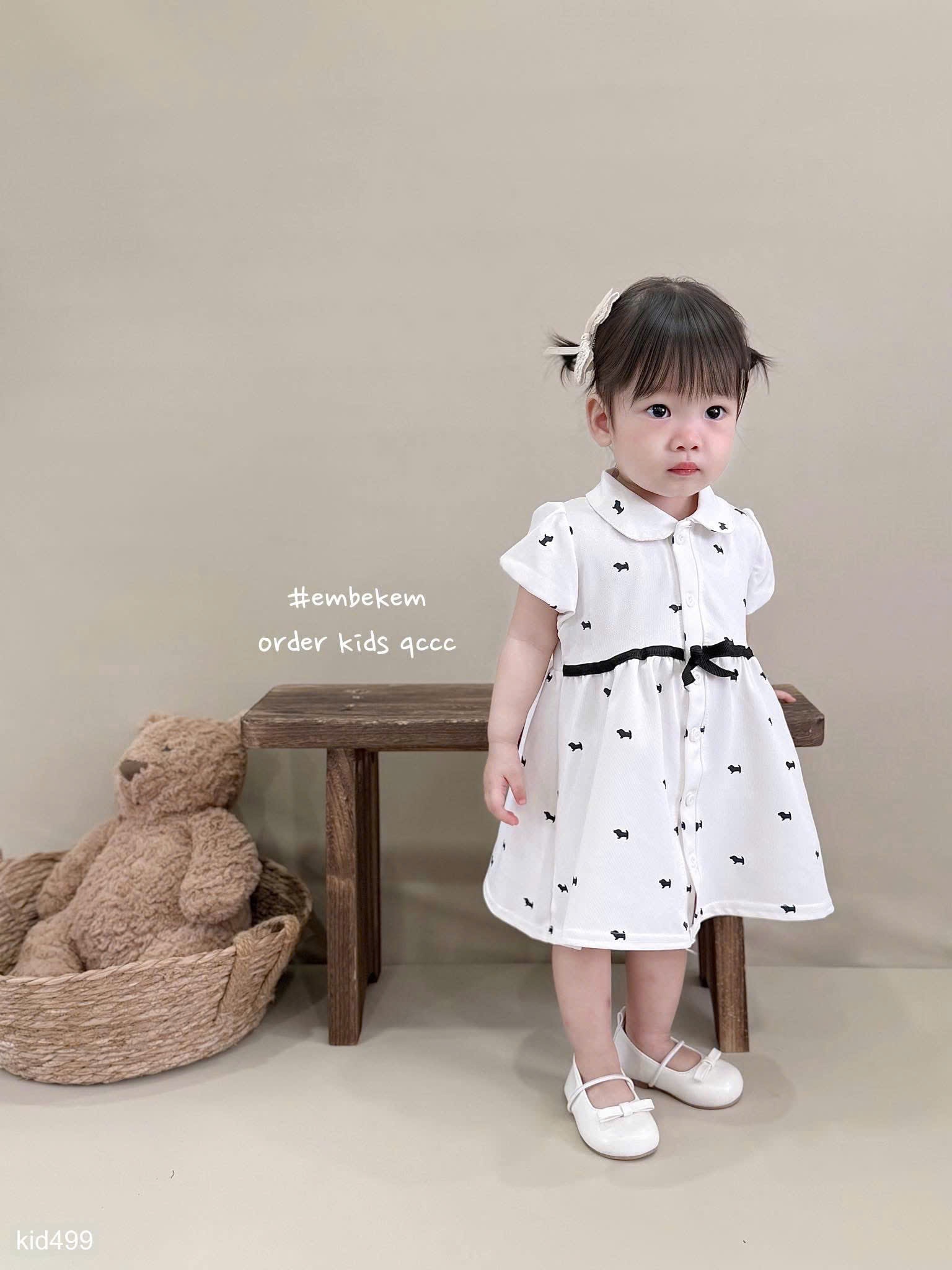HCS Váy poli trắng hình cún nhí lẻ sz 90 9 8-10kg)