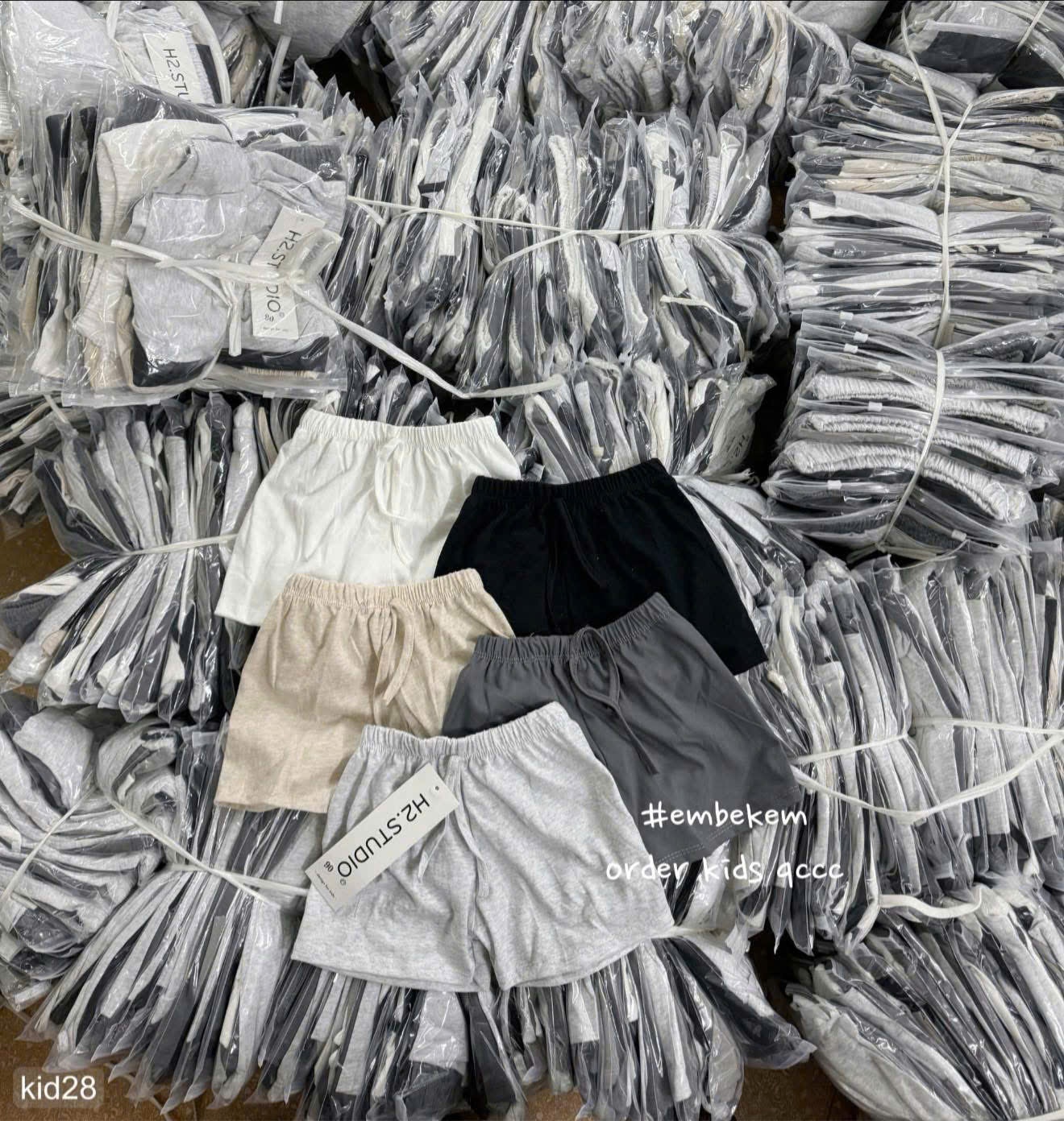 HCS Sét 5 quần zip tone ghi xám lẻ sz 90 ( 8-10kg)