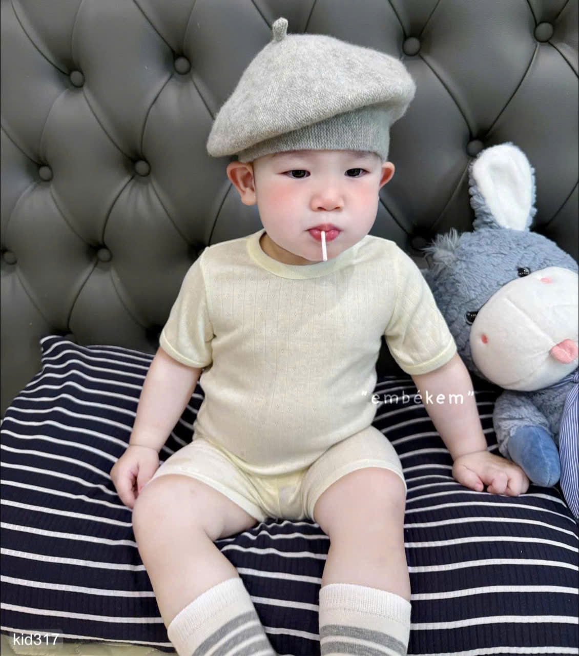 HCS Sét 2 bộ mặc nhà thông hơi cho bé