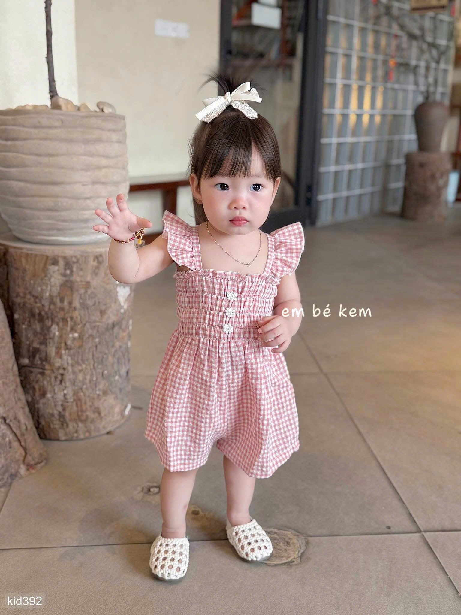 HCS Jum kẻ hồng đính hoa cúc lẻ sz xl ( 12-14kg)