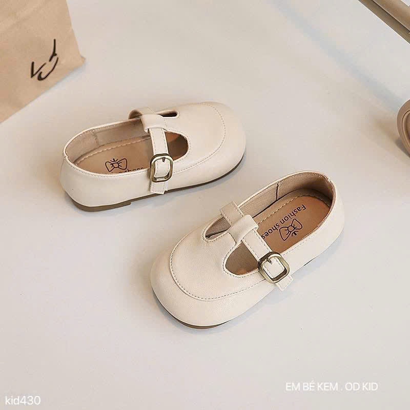 HCS Giày mũi tròn mầu trắng kem cho bé sz 28 ( 16-16,5cm )