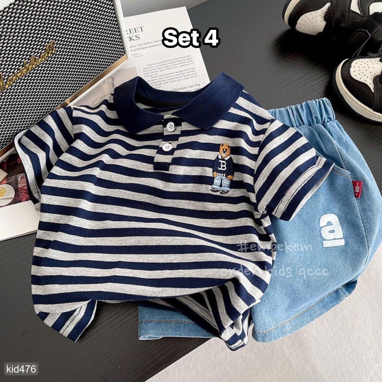 HCS sét bộ mặc nhà hàng Qc cho các bé nhiều mẫu