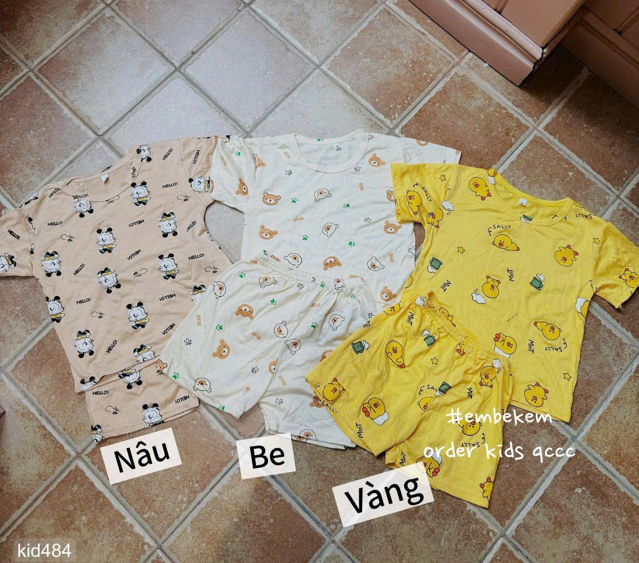 HCS Sét bộ mặc nhà họa tiết động vật cho bé