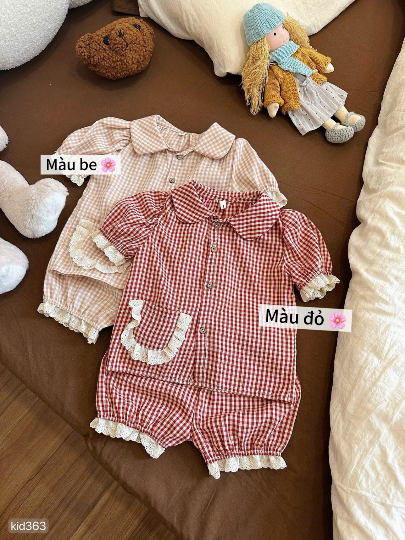 HCS Sét bộ kẹ caro mặc đôi cho mẹ và bé
