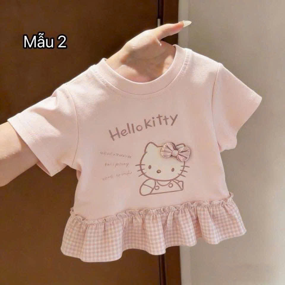 HCS (26K01) ÁO KITTY HỒNG MẪU 2 CHO BÉ -80 (8-10KG)