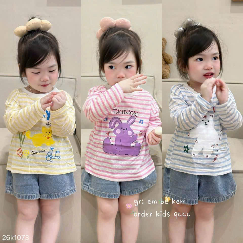 HCS (26K1073) Combo 2 áo dài tay mix màu siêu xinh