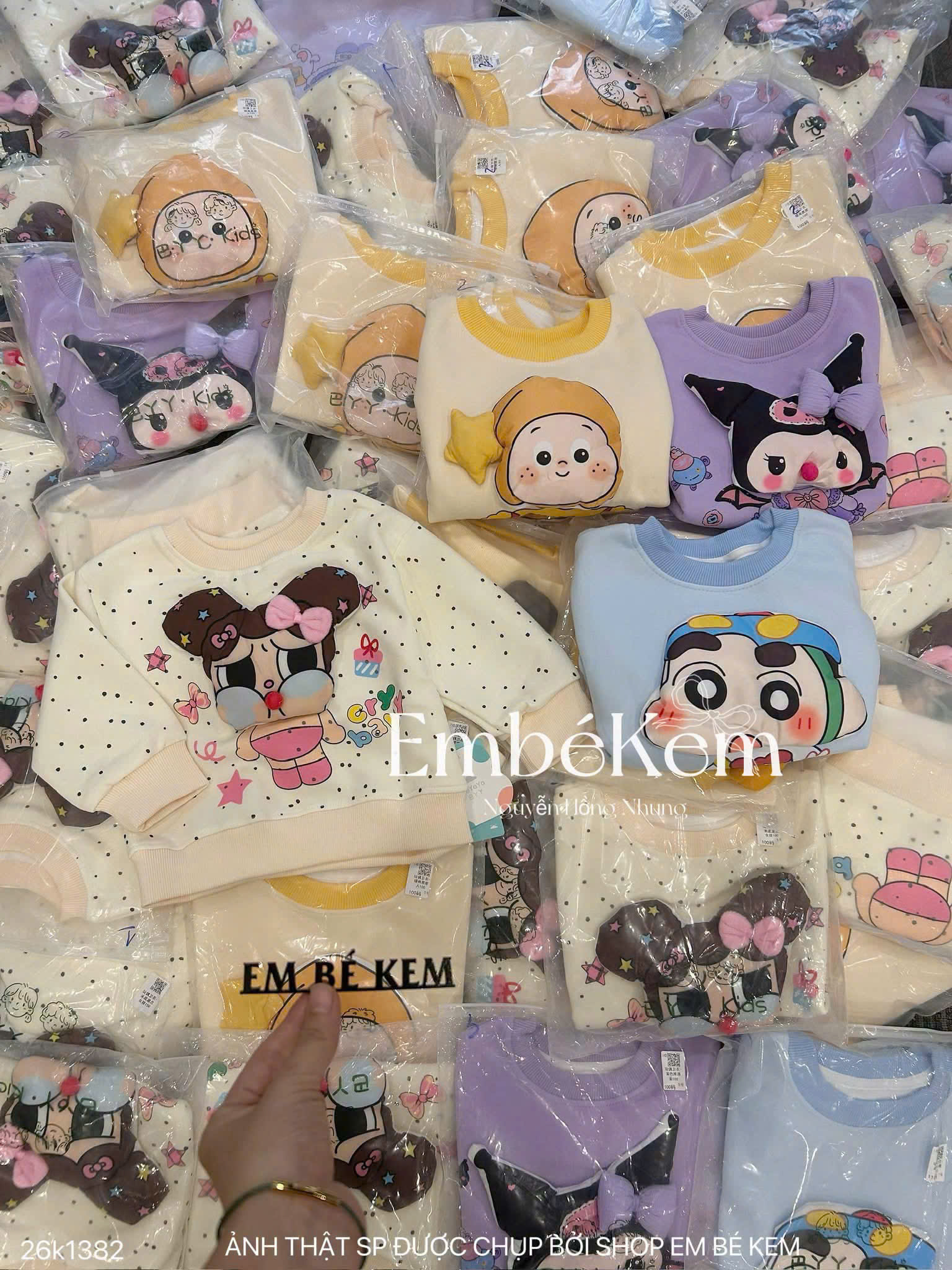 HCS (26K1382) ÁO HÌNH SIEU XINH CHO BÉ - TÍM 110