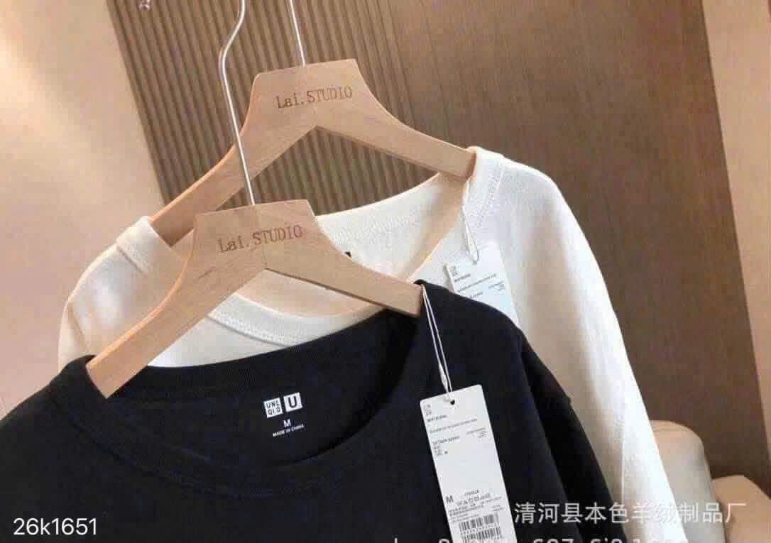 HCS (26K1651) Set 2 áo dài tay nhà UniQL chất cotton mềm mặc siêu thích cho ce