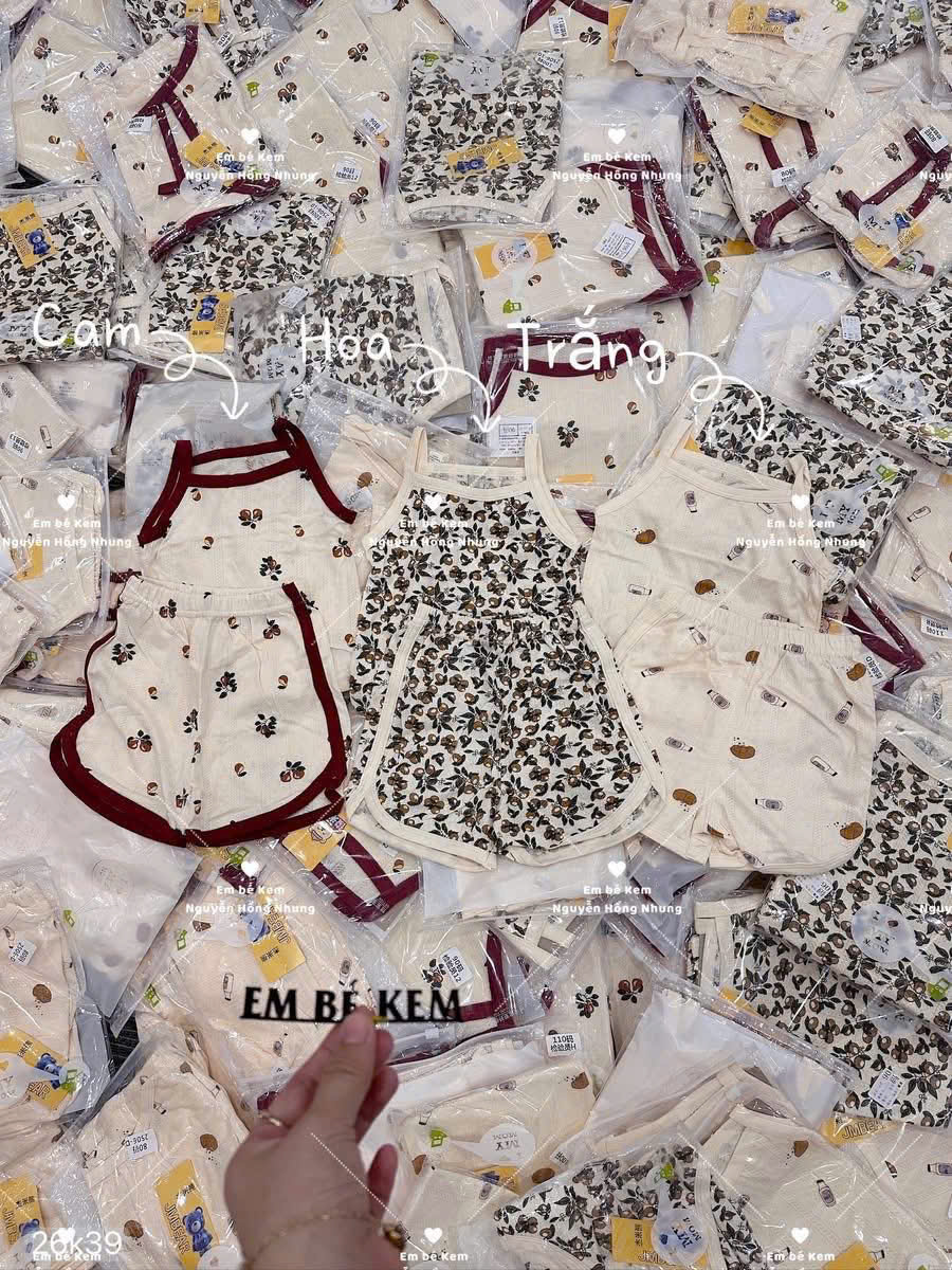HCS (26K39) Set bộ hai dây viền phối màu 3 mẫu cho bé siêu xinh