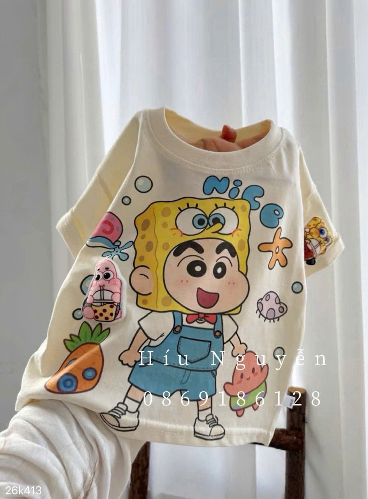 HCS(26K413) Áo phông Sinchan cho bé siêu xinh