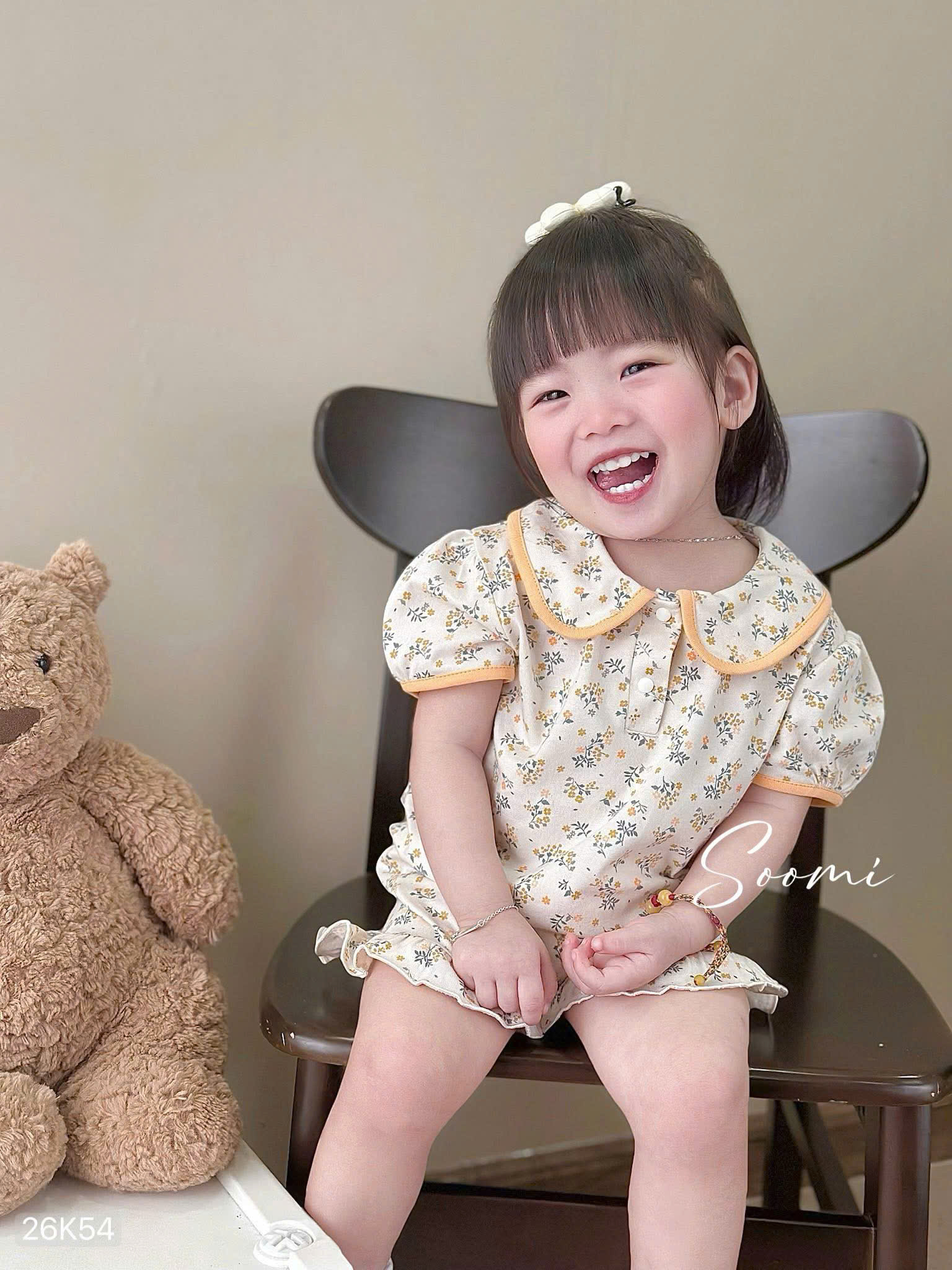 HCS(26K54) Set 2 bộ mặc nhà quần phối bèo áo phối viền màu cho bé
