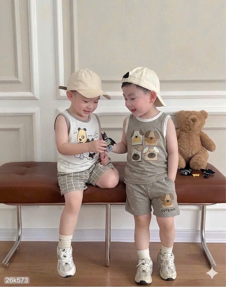 HCS(26K573) Set 2b in cún dễ thương cho bé trai - 90