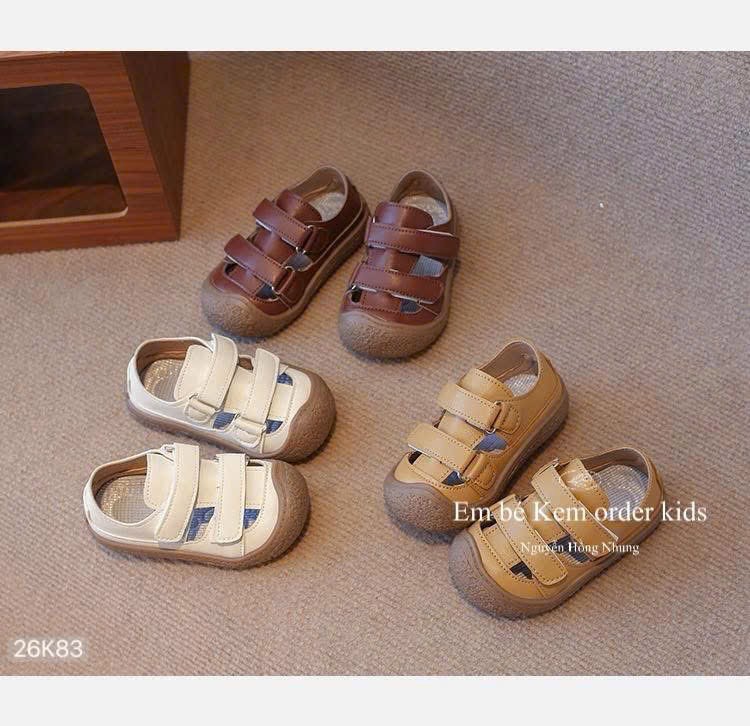 HCS (26K83) Sandal kín mũi quai ngang ôm chân thời trang cho bé