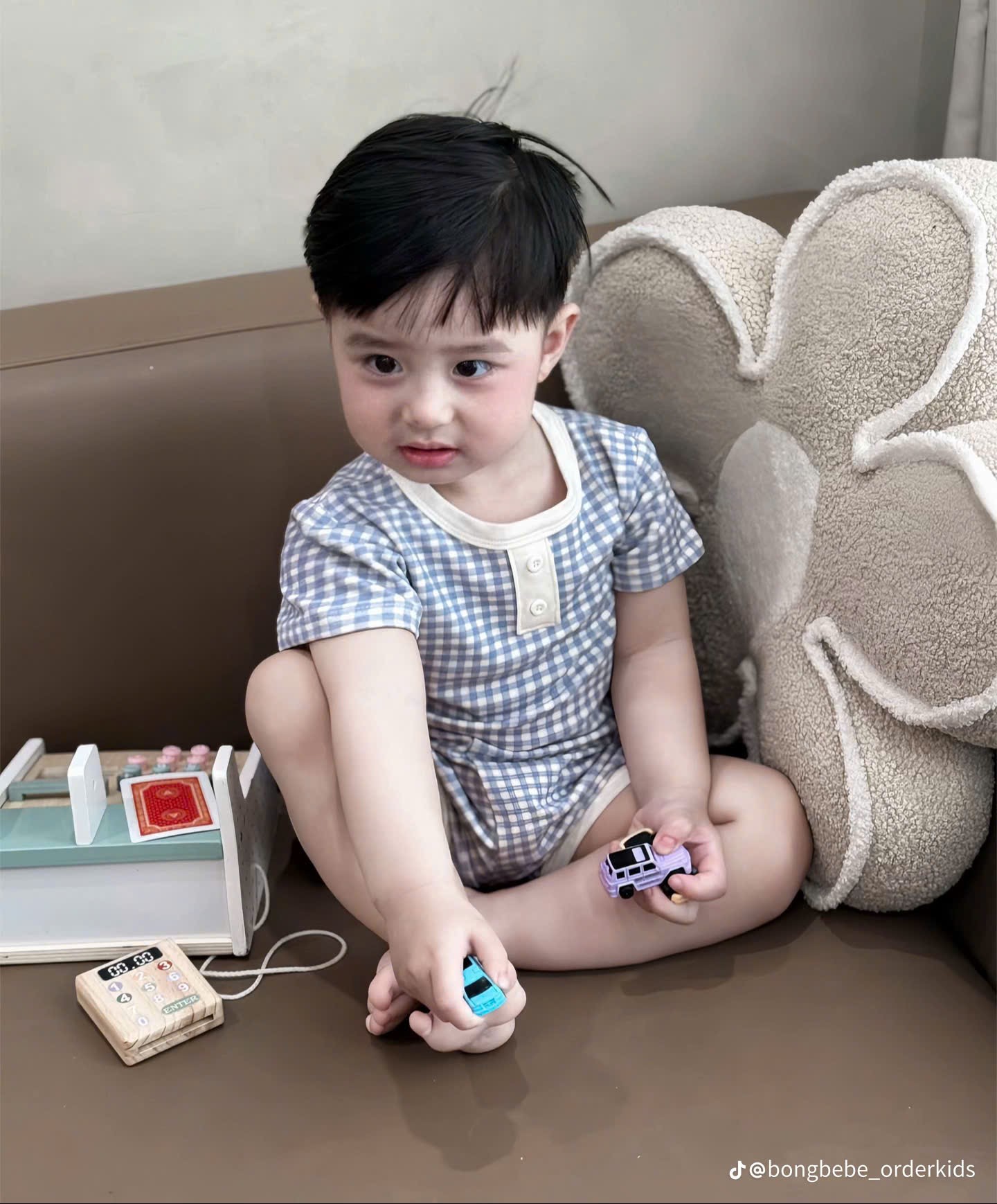 HCS (26k001) Sét bộ kẻ sọc xanh dương cho bé
