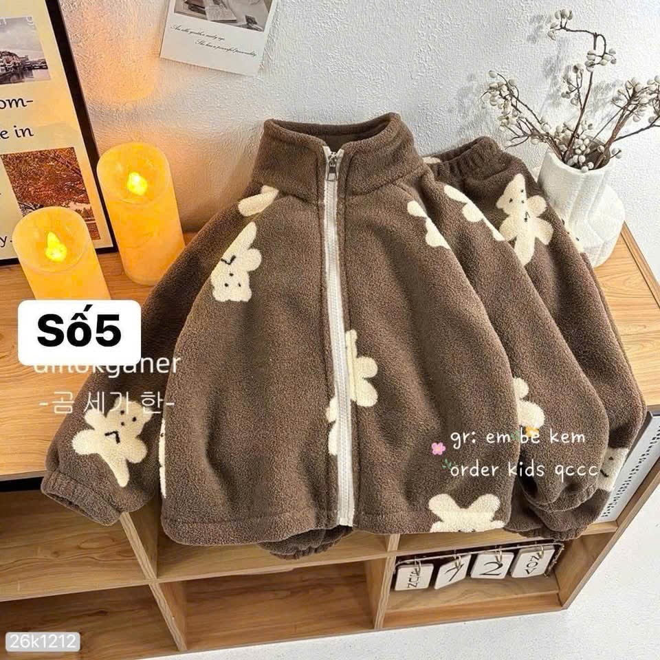 HCS (26k1212) Sét bộ nỉ cổ cao ống bo cho bé nhiều mẫu