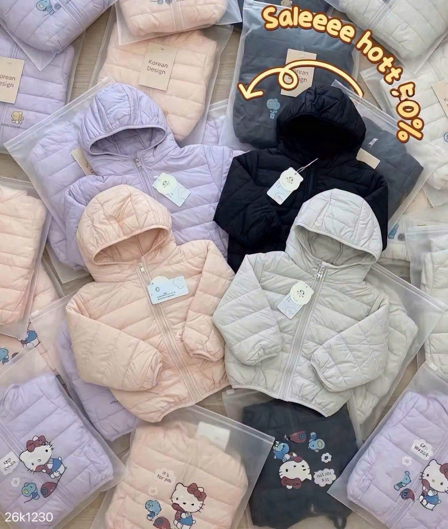 HCS (26k1230) Áo phao siêu nhẹ cho bé mặc siêu ấm