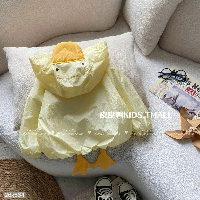 HCS (26k564) Áo chống nắng chú vịt siêu cute cho bé (169k/2 áo) - Vàng - 90