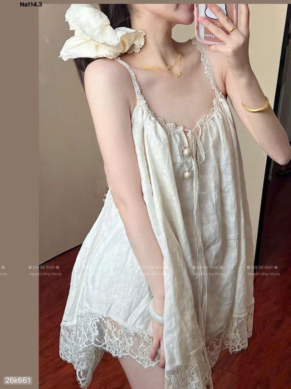 HCS (26k661) Váy 2 dây ren cho chị em siêu dễ thương - XL