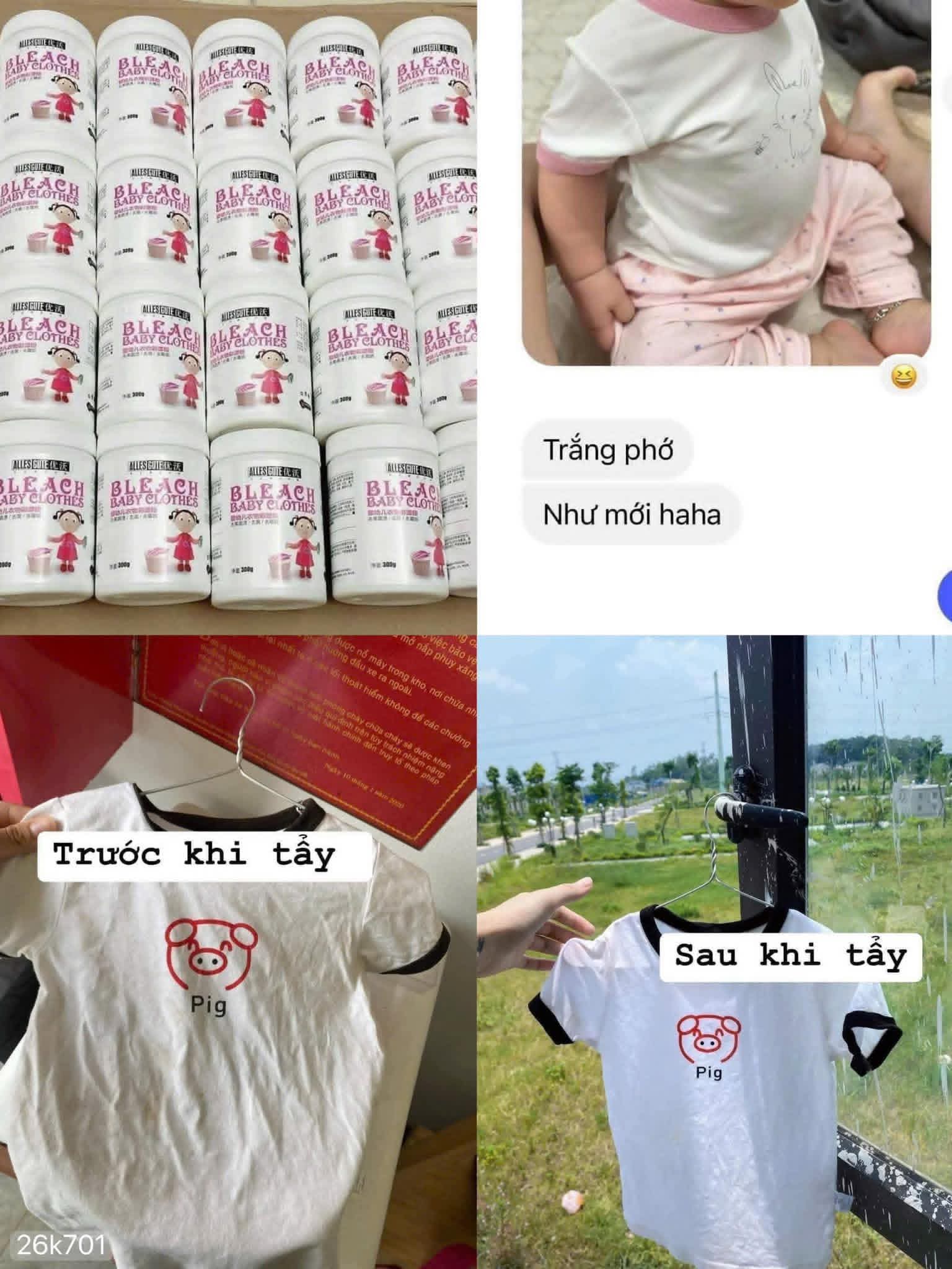 HCS (26k701) Lọ tẩy mốc tẩy trắng quần áo cho bé(64,5k từ 2)