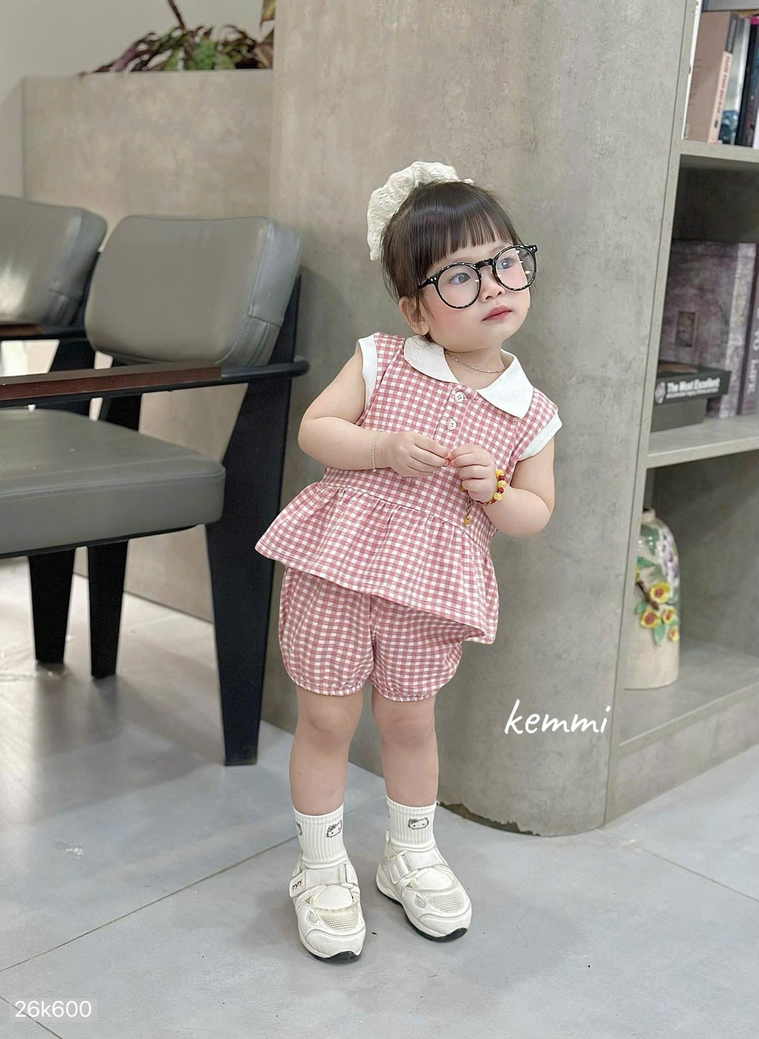 HCS [Kemmi](26K600) Set bộ kẻ sọc phối cổ polo 3 màu cho bé
