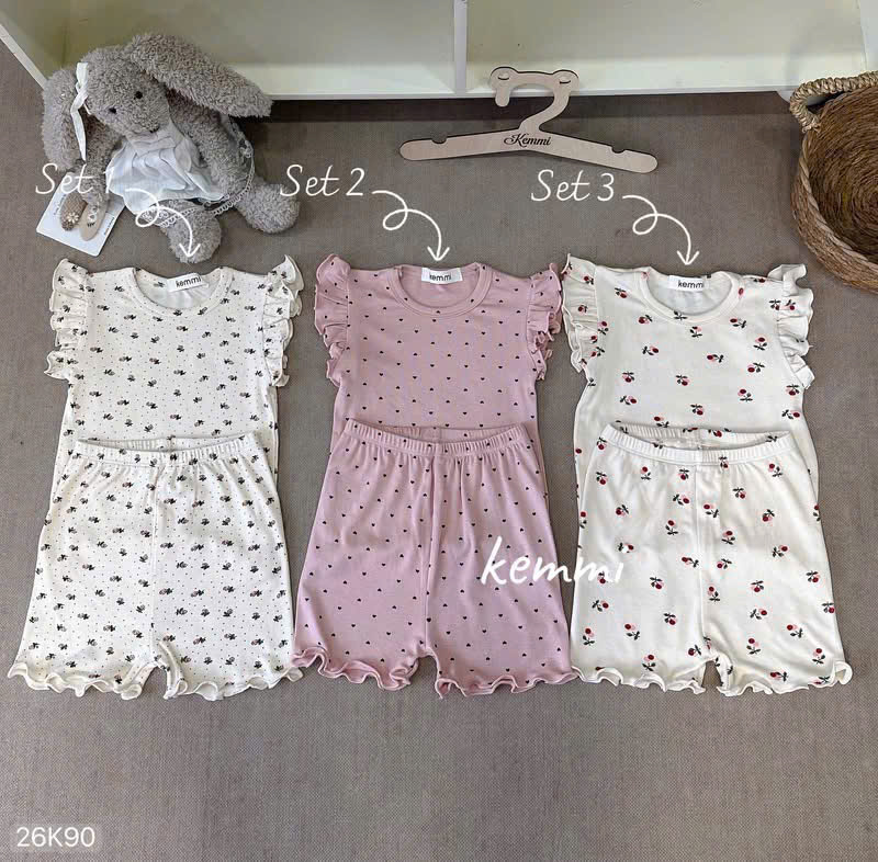 HCS [Kemmi](26K90) Set bộ cánh tiên viền bèo 3 mẫu cho bé siêu xinh (0-6_lẻ 89k)