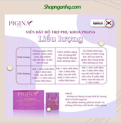 Hộp lẻ 6 viên đặt phụ khoa Pigina