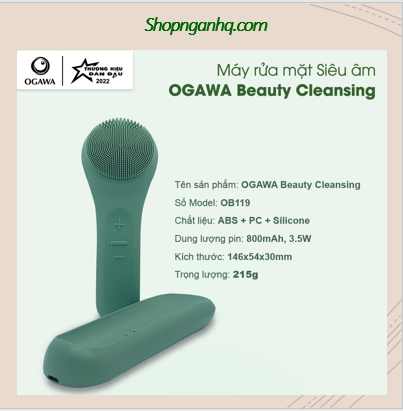 Máy rửa mặt OGAWA Beauty – Facial Cleansing Massager