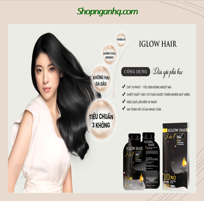 Dầu gội phủ bạc-IGLOW HAIR