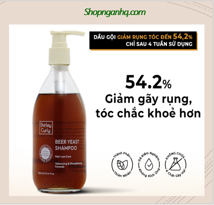 Dầu gội ngăn rụng tóc Shirley Curly Beer Yeast shampoo