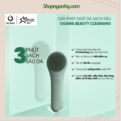 Máy rửa mặt OGAWA Beauty – Facial Cleansing Massager