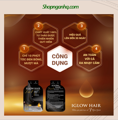 Dầu gội phủ bạc-IGLOW HAIR