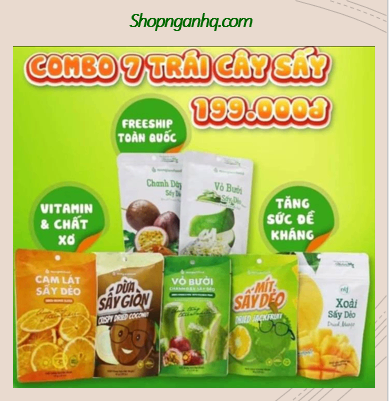 Combo 7 loại trái cây sấy siêu khoáng chất NLF