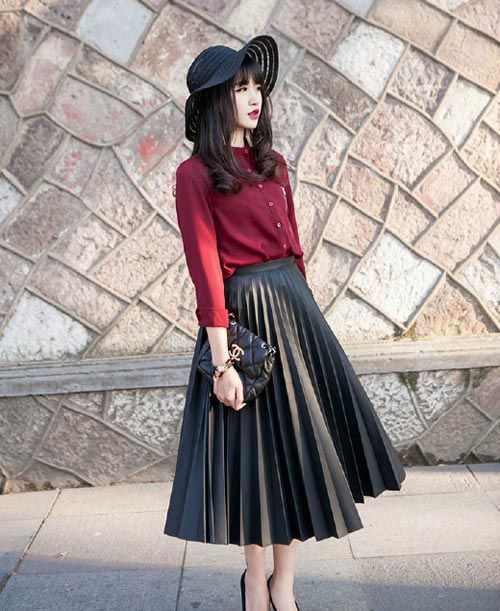 Váy xếp tôn eo thon cho những cô nàng công sở