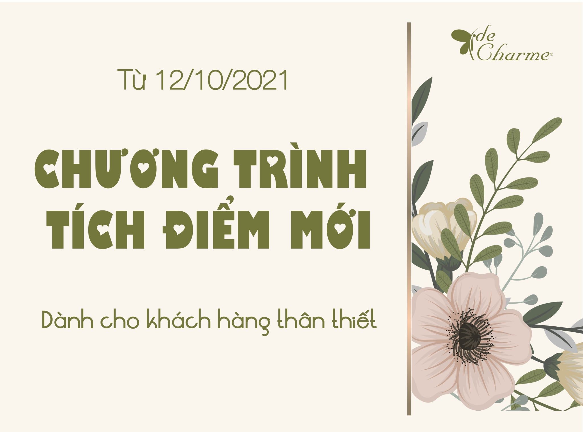 CHÍNH SÁCH KHÁCH HÀNG THÂN THIẾT DE CHARME