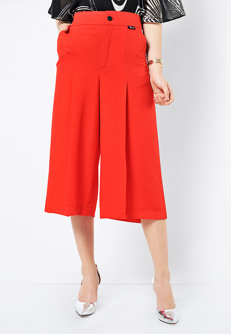 Quần culottes ly súp - Đỏ - L