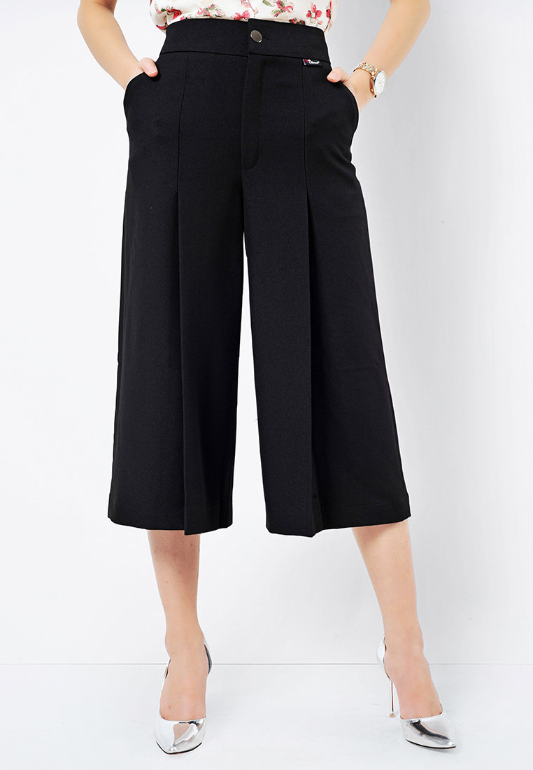 Quần culottes ly súp - Đen - S