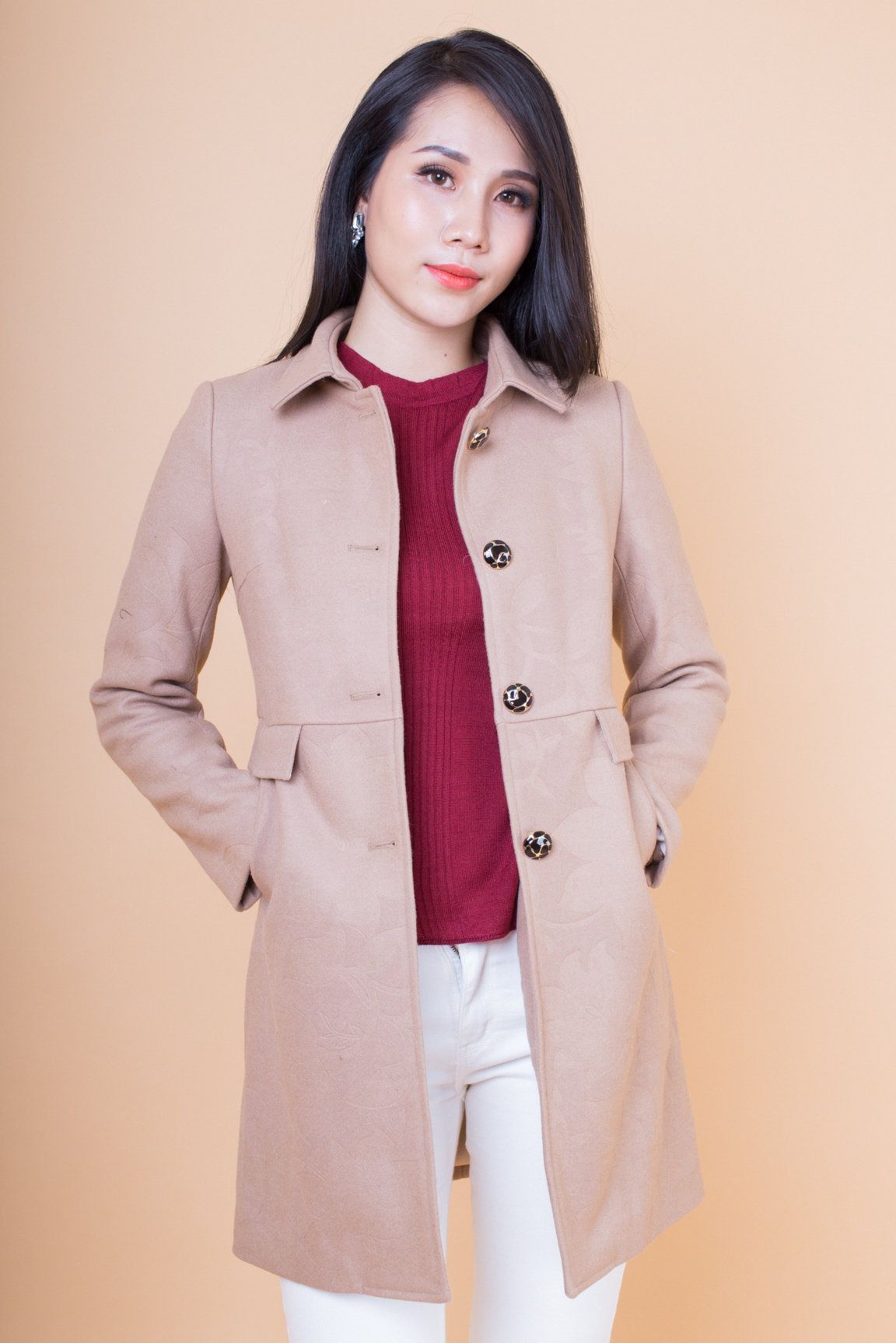 Mangto nắp túi kẹp eo - Be - M