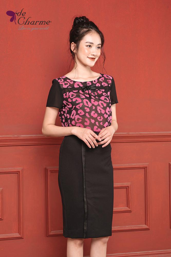 Chân váy kẹp lé bung - Đen - XL