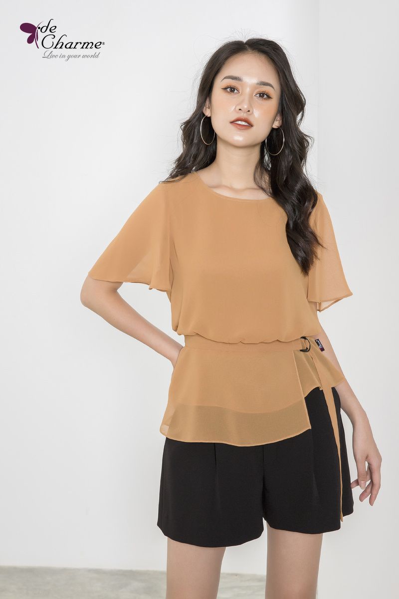 Sơ mi peplum 2 tầng
