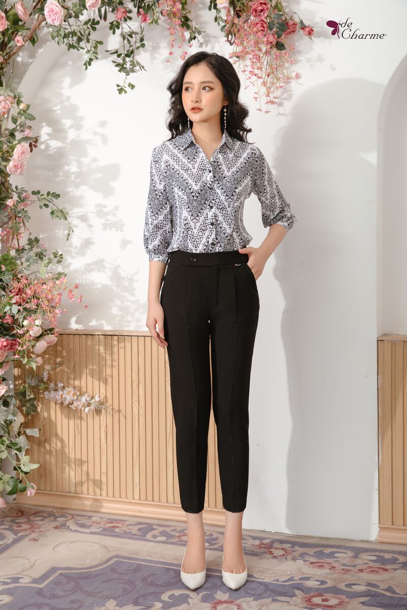 Sơ mi họa tiết cổ đức (the Next) - Họa tiết - S