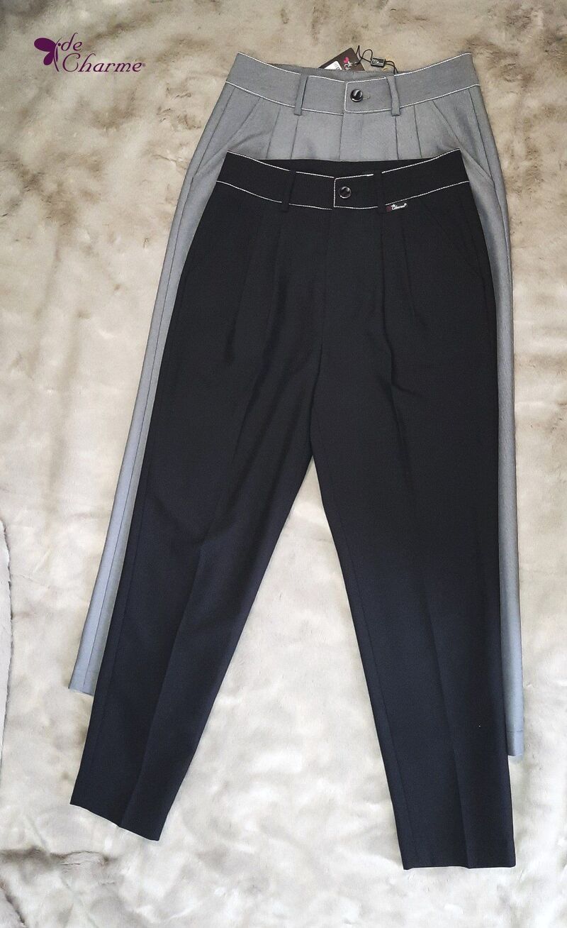 Quần baggy trần chỉ cạp - Đen - S