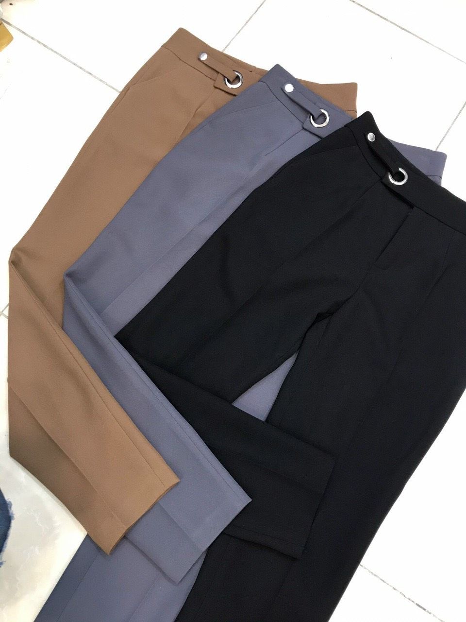 Quần baggy oze cúc sắt - Xám - L