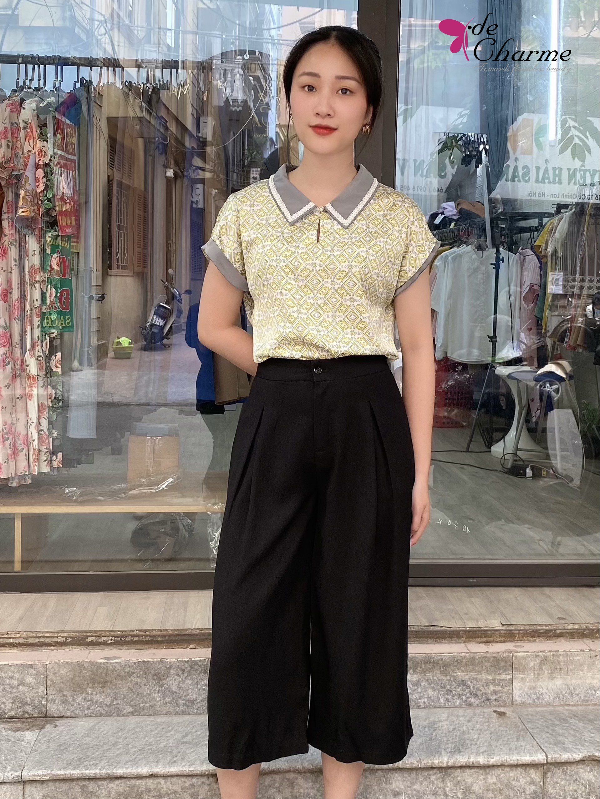 Quần sớ lửng ly úp A - Đen - S