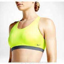 Áo Bra Thể Thao Nike Nữ Pro FIERCE Medium Support - Yellow/Black