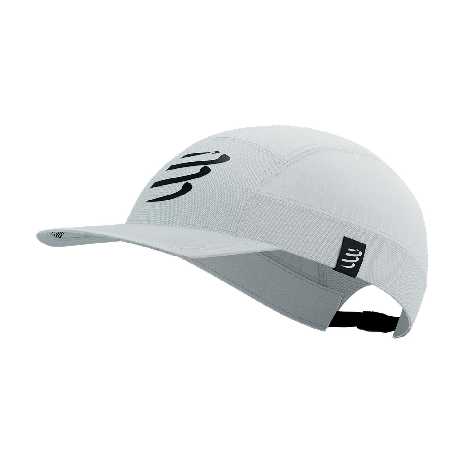 Mũ Chạy Bộ Compressport 5 Panel Light Cap White