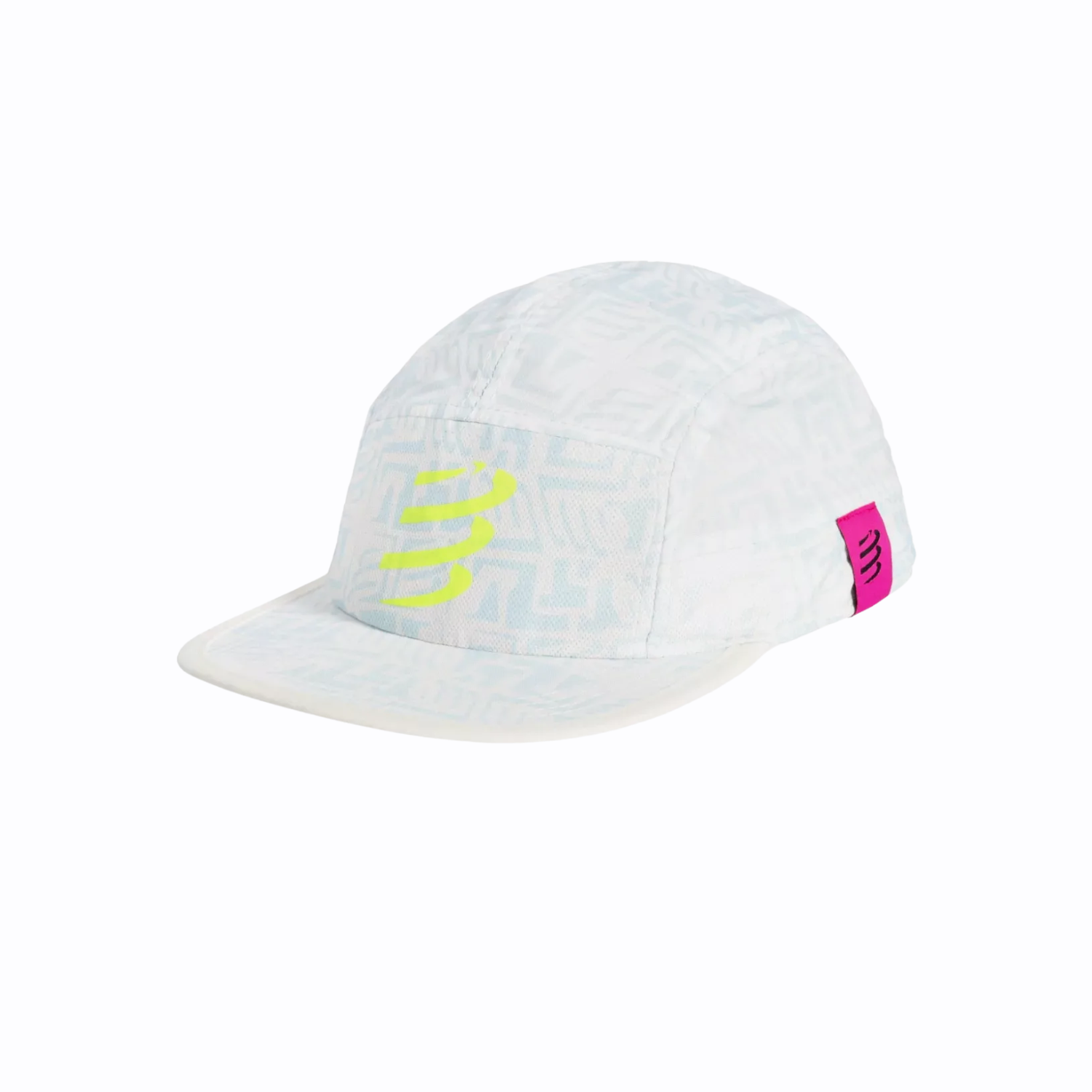 Mũ Chạy Bộ Compressport 5 Panel Light Cap - Sugar/Ice Print