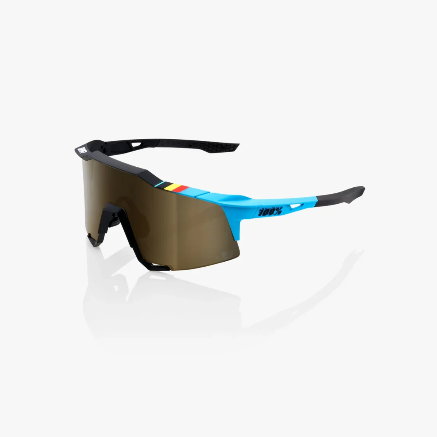 Kính Thể Thao SpeedCraft | 100% Glass SpeedCraft BWR Black - Soft Gold Mirror Lens